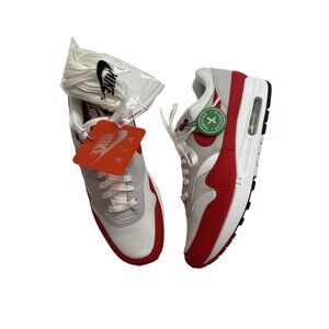 Nike Air Max 1 OG Anniversary Sneakers in White University Red